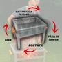 Imagem de Mini Churrasqueira em Aço com Grelha Inox Resistente e Prática de Transportar