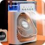 Imagem de Mini climatizador ar frio ventilador umidificador ar condicionado portátil 3 velocidades com led