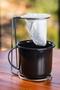 Imagem de Mini coador de café, com suporte, xicara e coador.