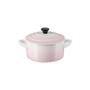 Imagem de Mini Cocotte de Cerâmica Botão Preto 10 cm Shell Pink Le Creuset