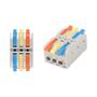 Imagem de Mini Conector de Fio Universal - Bloco Terminal Push-in 2/3 Pinos - Fixação em Furo