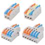 Imagem de Mini Conector de Fio Universal - Bloco Terminal Push-in 2/3 Pinos - Fixação em Furo