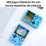 Imagem de Mini Console Portátil Retrô 8 Bits com 500 Jogos - Tela LCD de 3 Polegadas