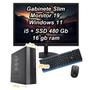 Imagem de Mini Cpu Pc Desktop com Monitor 19 polegadas Intel Core I5 3ª 16gb 480gb Win11 Pacote office 