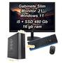 Imagem de Mini Cpu Pc Desktop com Monitor 19 polegadas Intel Core I5 3ª 16gb 480gb Win11 Pacote office 