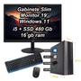 Imagem de Mini Cpu Pc Desktop com Monitor 19 polegadas Intel Core I5 3ª 16gb 480gb Win11 Pacote office 
