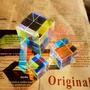 Imagem de Mini Cubo De Prisma Mágico Hexaédrico Cristal Óptico Vidro Dicroico Design Rgb Combinador Divisor