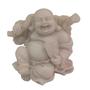 Imagem de Mini Escultura Buda Hotei Saco Fortuna Com Leque Branca 6Cm