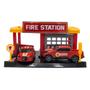 Imagem de Mini Estação de Bombeiro com 2 Carrinhos Fire Station de Criança Brinquedo Infantil