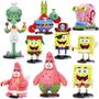 Imagem de Mini Figuras de Ação Bob Esponja - Patrick, Lula Molusco e Outros Personagens