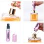 Imagem de Mini frasco porta perfume kit 3pcs recarregável bolsa viagem