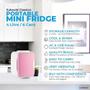 Imagem de Mini frigobar geladeira automotiva casa 12v refrigerador e aquecedor 4 litros trivolt rosa 2 em 1