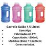 Imagem de Mini Galão De Água 1,5 Litros Com Alça Squeeze Garrafa Academia