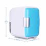 Imagem de Mini geladeira frigobar 2 em 1 refrigerador e aquecedor 12v 4l retro casa e carro 4 litros cosmeticos profissional