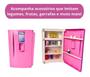 Imagem de Mini Geladeira Infantil Cozinha Brinquedo Grande Menina Rosa