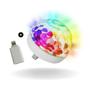Imagem de Mini Globo De Festa USB Luz Led RGB Colorido Balada IOS Android Carro Maluca Magica