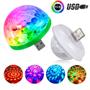 Imagem de Mini Globo Festa Usb Luz Rgb Portátil Colorida para Celular