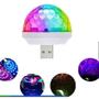 Imagem de Mini Globo Led Colorido Lampada Usb Bola Maluca Celular