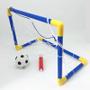 Imagem de Mini Golzinho Brinquedo Kit 01 Trave De Futebol + Bola + Bomba De Encher Golzinho Infantil