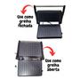 Imagem de Mini Grill Grelha Elétrica Inox Antiaderente Gourmet Sanduicheira Misteira Lanches