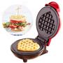 Imagem de Mini Grill Maquina de Waffles Molde Coração Amor P/ Café da Manhã