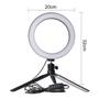 Imagem de Mini Iluminador Ring Light De Mesa 56 Leds 8 Polegadas 5600k