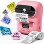 Imagem de Mini Impressora de Etiquetas Térmica Bluetooth Phomemo M110 - Fita Rosa