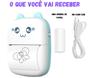Imagem de Mini Impressora Térmica Portátil Sem Fio Bluetooth Gato