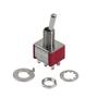 Imagem de Mini Interruptor Seletor De Captador De Guitarra Vermelho, 2 Vias, FLEOR, 2 Peças, DPDT ON/ON 3A