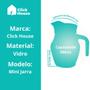 Imagem de Mini Jarra De Vidro Lisa Transparente Com Alça Agua Suco Clássica 500mL