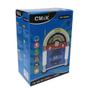 Imagem de Mini jukebox radio retro bluetooth am fm usb sd radio mp3 led estilo madeira mdf vintage recarregavel bivolt