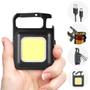 Imagem de Mini Lanterna LED Portátil À Prova D'água Recarregável COB Chaveiro Lanternas Com 4 Modos De Luz 
