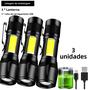 Imagem de Mini Lanterna Led Portátil Cob Xpe Com Zoom Tático Lanterna De Acampamento Com Clipe De Caneta