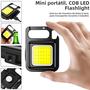 Imagem de Mini Lanterna LED Portátil De Chaveiro USB Recarregável COB Com Ímã Forte Para Acampamento Ao Ar