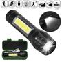 Imagem de Mini Lanterna LED Recarregável Luz Lateral Com Zoom Camping, Trilha, Pesca