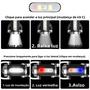 Imagem de Mini Lanterna Portátil LED Vermelha E Azul Com Gancho Para Chaves, 6 Modos, Luz Lateral De