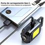 Imagem de Mini Lanterna Recarregável via USB com Luz COB Super Brilhante e Luzes Laterais - Ideal para Chaveiro