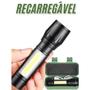 Imagem de Mini Lanterna Tática Com Led e Zoom Recarregável Usb Lanterna De Mão