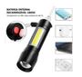 Imagem de Mini Lanterna Tática Com Led E Zoom Recarregável Usb luz forte - Boxfast Tech