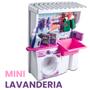 Imagem de Mini Lavanderia de Brinquedo Casinha Lua de Cristal Faz de Conta Fashion Acessorios Roupinhas Menina