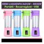 Imagem de Mini Liquidificador Azul Mixer Juice Cup Portatil 380Ml Usb