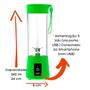 Imagem de Mini Liquidificador Portátil Elétrico Recarregável Usb Verde