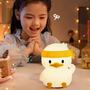 Imagem de Mini Luminária Abajur Led colorido Silicone Touch Recarregável para Criança e Decorações