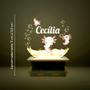 Imagem de Mini Luminária Axolote Personalizada Com Nome Colorida UV