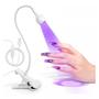 Imagem de Mini Luminária Clip De Mesa com LED Ultravioleta Secagem Esmalte e Primers