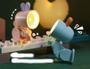 Imagem de Mini Luminária led coelho articulável abajur portátil fofa