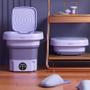 Imagem de Mini Máquina de Lavar  Roupa 9L  Portátil Dobrável  Com Secadora 
