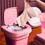 Imagem de Mini Máquina de Lavar Roupa INTIMA Portátil Lavadora de Roupas Leves De Bebê Calcinhas Cuecas com Centrífuga
