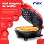 Imagem de Mini Maquina de Waffle Panqueca Elétrica Profissional Antiaderente Automático - Mini Grill 