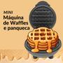 Imagem de Mini Máquina Para Fazer Waffle Preta Café Da Manhã em Casa Cozinha